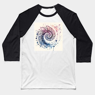 Psychedelic looking abstract illustration  of circles Baseball T-Shirt